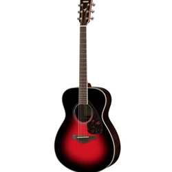 Yamaha FS830 DSR Small body, folk guitar; solid Sitka spruce top, rosewood back and sides, die-cast chrome tuners; Dusk Sun Red